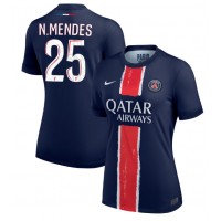 Paris Saint-Germain Nuno Mendes #25 Fußballbekleidung Heimtrikot Damen 2024-25 Kurzarm